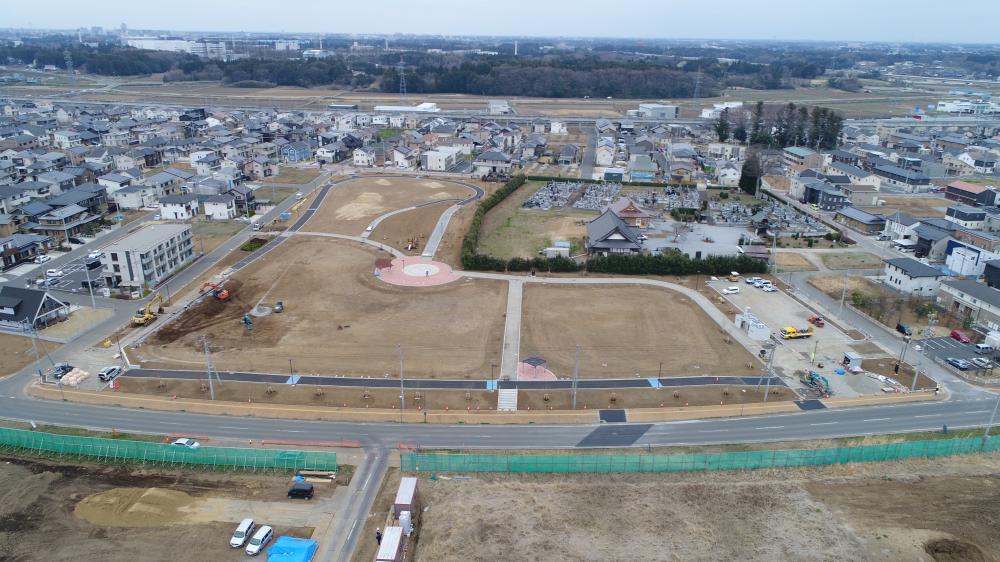 島名公園整備工事　2019年3月の進捗様子
